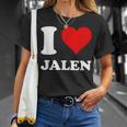 Red Heart I Love Jalen T-Shirt Gifts for Her
