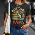 Reel Cool Papa Fishing Dad Fisherman Fathers Day Grandpa Unisex T-Shirt Gifts for Her