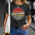 Retro Baldwinsville Home State Cool 70S Style Sunset T-Shirt Gifts for Her