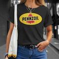 Retro Cool Pennzoil Lubricant Gasoline Oil Motor Racing T-Shirt Gifts for Her