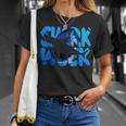 Retro Shark Ocean Biologist Animal Lover Shark Fin Week 2023 Unisex T-Shirt Gifts for Her