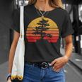 Retro Sun Minimalist Bonsai Tree Graphic T-Shirt Gifts for Her