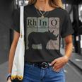 Rhino Periodic Table Elements Rhino Lover Rhinoceros Retro T-Shirt Gifts for Her