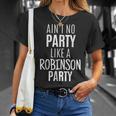 Robinson Surname Family Party Birthday Reunion Idea T-Shirt Gifts for Her
