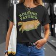 Rolling Fatties Funny Weed Cat Marijuana Weed Funny Gifts Unisex T-Shirt Gifts for Her