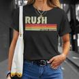Rush Surname Funny Retro Vintage 80S 90S Birthday Reunion 90S Vintage Designs Funny Gifts Unisex T-Shirt Gifts for Her