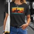 Saddle Western Cowboy Retro Vintage Western Sunset Unisex T-Shirt Gifts for Her