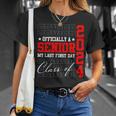 Senior 2024 Graduation My Last First Day Of Class Of 2024 Unisex T-Shirt Gifts for Her