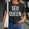 Seo Queen Search Engine Technology Professional Career T-Shirt Gifts for Her