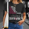 Seven 7 Years Survivor Breast Cancer Awareness T-Shirt Gifts for Her