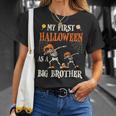 Skeleton Dabbin Together My First Halloween As A Big Brother T-Shirt Gifts for Her