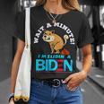Slidin Biden Funny Dog Trump Political Sarcasm Unisex T-Shirt Gifts for Her