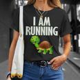 Slow Runner Turtle I Am Running Funny Runner Graphic Running Funny Gifts Unisex T-Shirt Gifts for Her