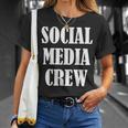 Social Media Staff Uniform Social Media Crew T-Shirt Gifts for Her