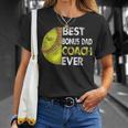 Softball Best Bonus Dad Coach Ever Retro Funny Fathers Day Unisex T-Shirt Gifts for Her