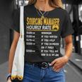 Sourcing Manager Hourly Rate Sourcing Director T-Shirt Gifts for Her