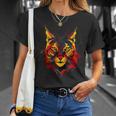 Spanish Iberian Lynx Spain Flag Colors T-Shirt Gifts for Her
