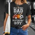 All Star Dad Of The Birthday Boy Sports Daddy Papa Dada T-Shirt Gifts for Her