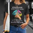Stephanie Name Gift Stephanie With Three Sides Unisex T-Shirt Gifts for Her
