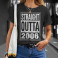 Straight Outta 2006 Funny 14Th Birthday Celebration Apparel Unisex T-Shirt Gifts for Her