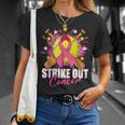 Strike Out Breast Cancer Awareness Month Softball Fight Pink T-Shirt Gifts for Her