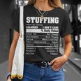 Stuffing Nutrition Facts Food Calories Holiday Thanksgiving T-Shirt Gifts for Her