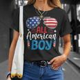 Sunglasses Stars Stripes All American Boy Freedom Usa Unisex T-Shirt Gifts for Her