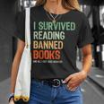 I Survived Reading Banned Books Book Lover Read Banned Books T-Shirt Gifts for Her