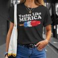 Tastes Like Merica Funny Popsicle 4Th Of July Retro 80S Gift Unisex T-Shirt Gifts for Her