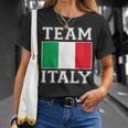 Team Italy Print Italian National Country Flag Italy Unisex T-Shirt Gifts for Her
