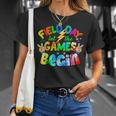 Tie Dye Funny Let The Games Begin Retro Field Day 2023 Unisex T-Shirt Gifts for Her