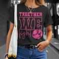 Together We Fight Softball Breast Cancer Awareness T-Shirt Gifts for Her