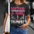 Trumpet Player Never Underestimate A Girl With A Trumpet Unisex T-Shirt Gifts for Her