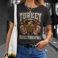 Turkey And Touchdowns Football Retro Thanksgiving Boys T-Shirt Gifts for Her