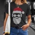 Ugly Christmas Xmas Sweater Cool Hipster Santa Claus Present T-Shirt Gifts for Her