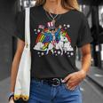 Uncle Sam On Unicorn Rainbow 4Th Of July Patriot Girls Kids Unisex T-Shirt Gifts for Her