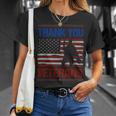 Veteran Vets Thank You Veterans Service Patriot Veteran Day American Flag 3 Veterans Unisex T-Shirt Gifts for Her