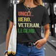 Veteran Vets Uncle Hero Veteran Legend Veterans Unisex T-Shirt Gifts for Her