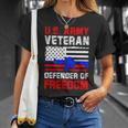 Veteran Vets Us Army Veteran Defender Of Freedom Fathers Veterans Day 4 Veterans Unisex T-Shirt Gifts for Her