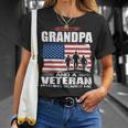 Veteran Vets Us Flag I´M Dad Grandpa And A Veteran Nothing Scares Me Veterans Unisex T-Shirt Gifts for Her