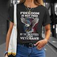 Veteran Vets Us Veteran Patriotic Freedom Is Not Free Veterans Unisex T-Shirt Gifts for Her