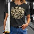 Veteran Vets Uss Midway Cva41 Aircraft Carrier Veteran Sailor Souvenir Veterans Unisex T-Shirt Gifts for Her