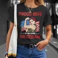 Veteran Vets Womens 4Th Of July Celebration Proud Wife Of An Army Veteran Spouse Veterans Unisex T-Shirt Gifts for Her
