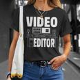Video Editing Editor T-Shirt Gifts for Her