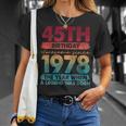 Vintage 1978 45 Year Old Limited Edition 45Th Birthday T-Shirt Gifts for Her