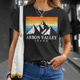 Vintage Arbon Valley Idaho Mountain Hiking Souvenir Print T-Shirt Gifts for Her