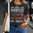 Vintage Bbq America Lover Us Flag Bbg Cool American Barbecue Unisex T-Shirt Gifts for Her