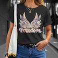 Vintage Freedom Wings 4Th Of July Patriotic Angel Wings Usa Patriotic Funny Gifts Unisex T-Shirt Gifts for Her