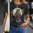 Vintage Japanese Samurai Ninja Cat Tattoo Kawaii T-Shirt Gifts for Her