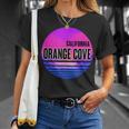Vintage Orange Cove Vaporwave California T-Shirt Gifts for Her